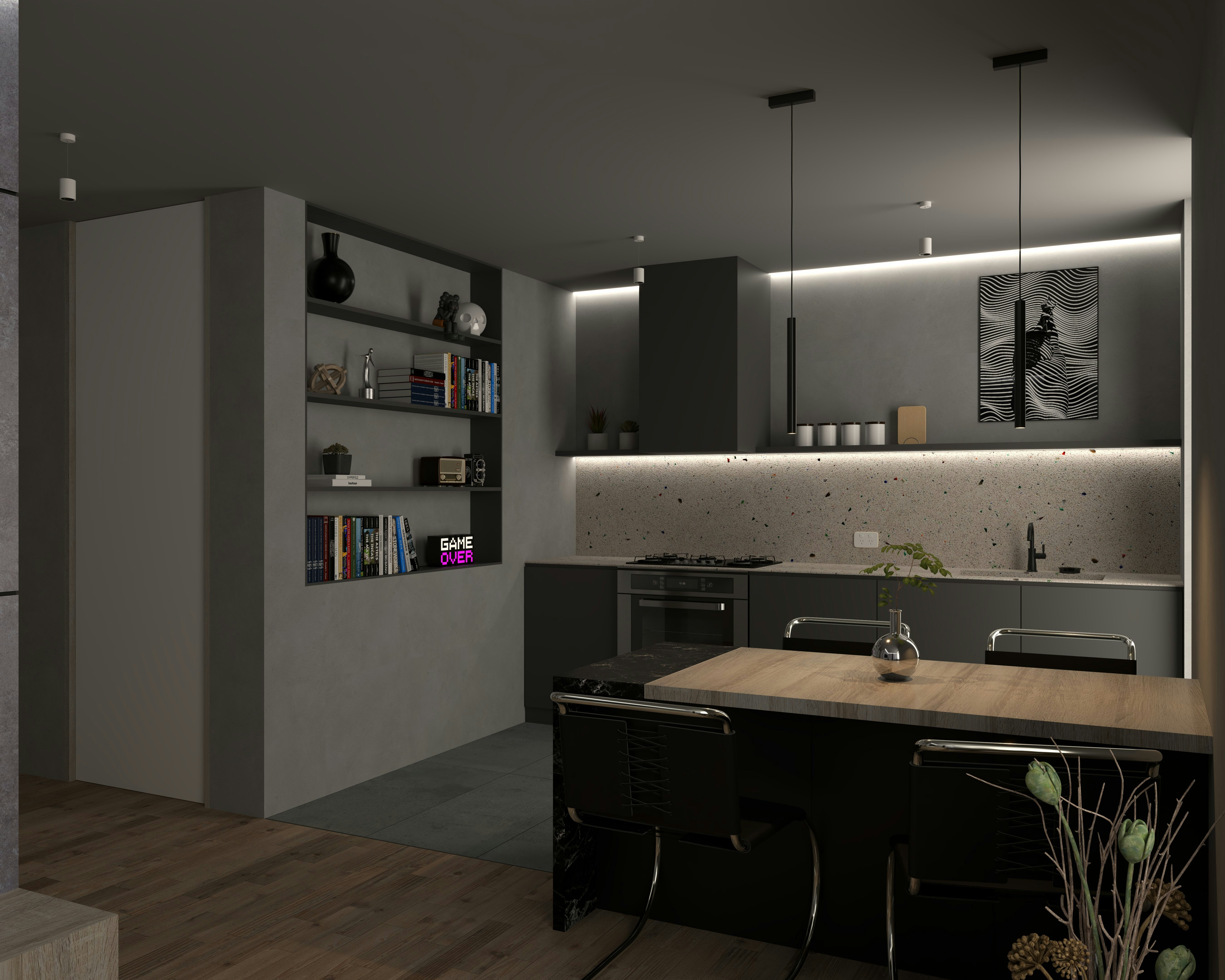 مطبخ خشبي بالكامل